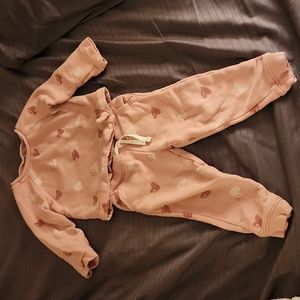 Toddler girls top and bottom sweat set